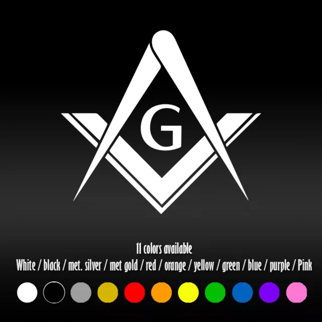 6" Masonic Emblem Freemason Bumper Car Window Diecut Vinyl Decal sticker