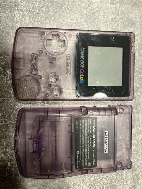 Kit Ricambio Verde Con Lente Protettiva Per Game Boy Color GBC – Cover Posteriore E Schermo (Con Retro Adesivo)