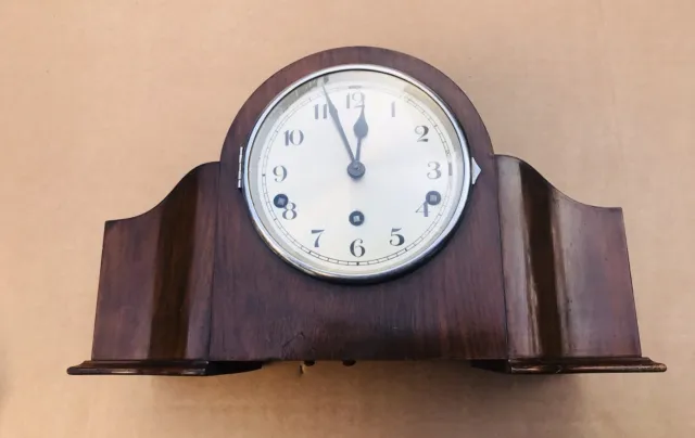 Antique mantle clock Westminster Whittington chime URGOS Napoleon Hat GWO