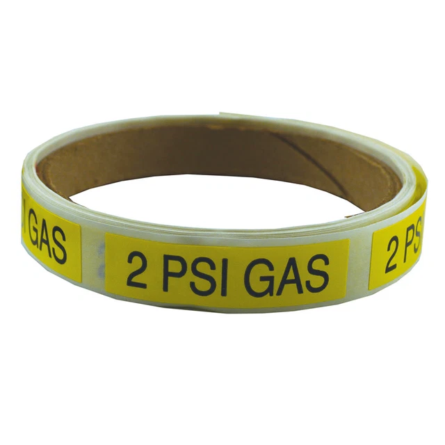 Jones Stephens J40481 100 RL GAS LINE MARKING LABELS - White