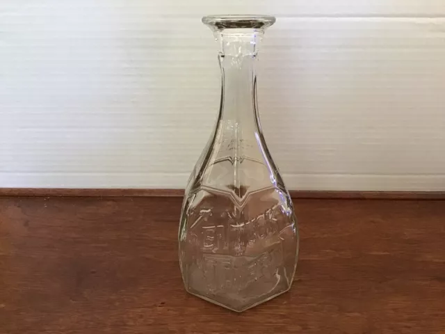 VTG Kentucky Tavern Bourbon Empty Glass Liquor Decanter Bottle