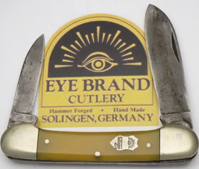 Vintage Carl Schlieper Folding Pocket Knife Steel SOLINGEN Eye Brand  Germany