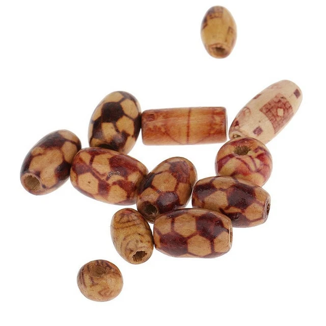 100pcs / Wooden-Boho Mélange Grand Hole-European Perles For-Crafts Bijoux De