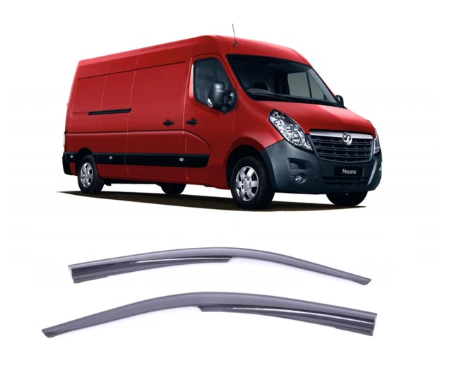 Produktbild von CHROMEMASTER HEKO Kompatibel Mit Opel Movano 2010+ Seitenscheiben- Windabweiser; Vorne; 2 STK.; Regenabweiser, Windabweiser, Getönt, Stromlinienförmig; Einfache Montage; Schutz Vor Wind Und Regen