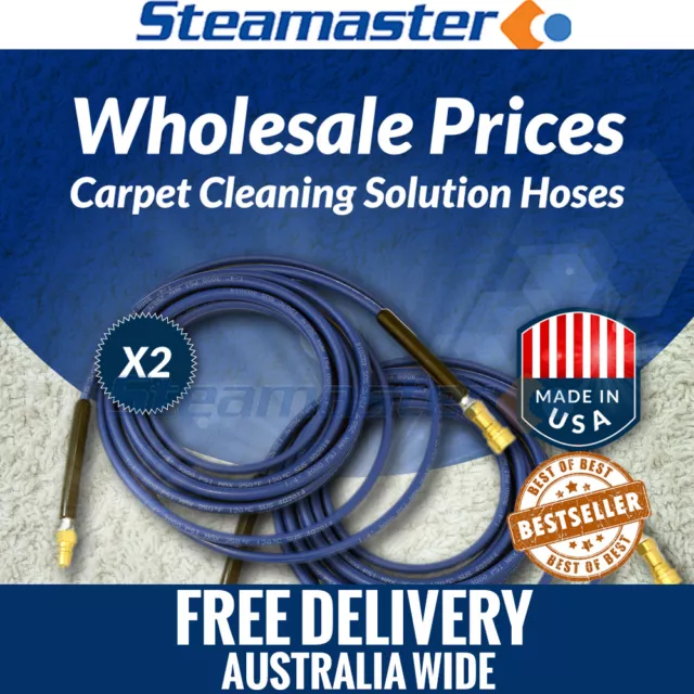 Carpet Clean Machine 2x 15m Carpet Cleaning Solution Hose 3000PSI Quick Coupling