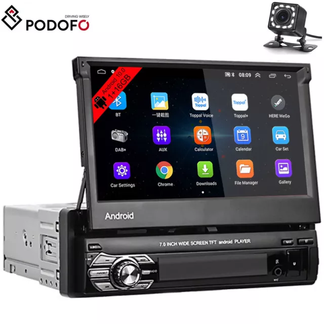 7" Android 10.0 Autoradio mit GPS Navi Navigation Bluetooth DAB+ 1 DIN RDS FM