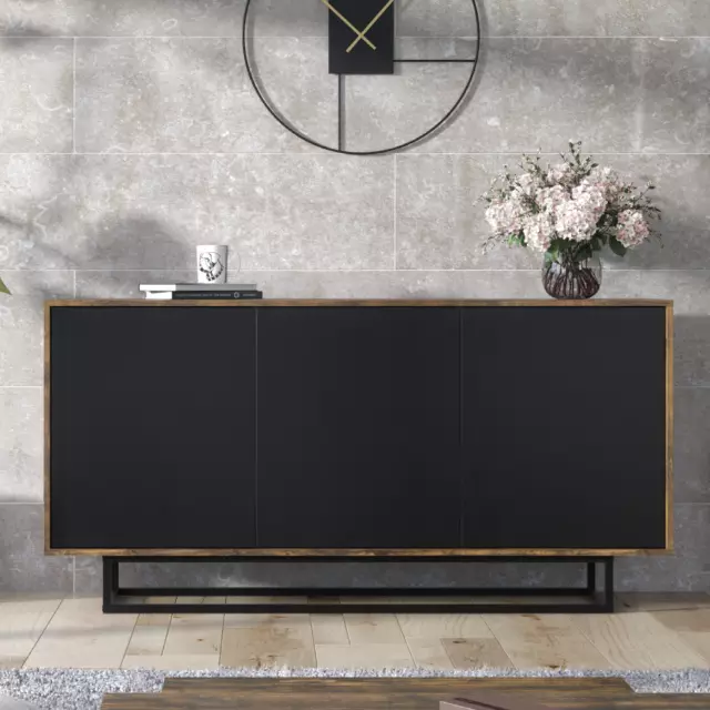 Loft Retro Industrial Sideboard Vintage Oak 160cm TV Unit Cabinet Cupboard