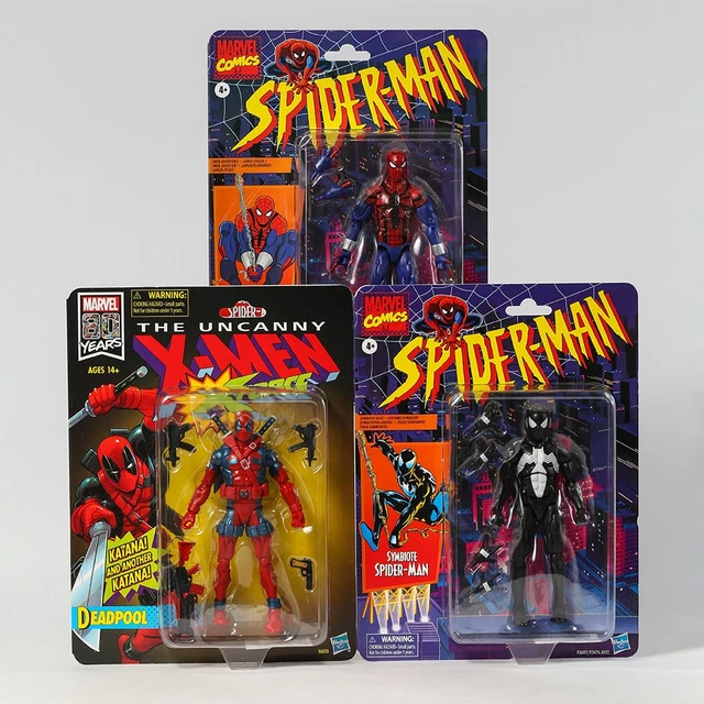 SPIDERMAN RETRO MARVEL Legends Ben Reilly Symbiote Spiderman 6"Figure