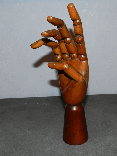 Tagtight 2Pcs Main Articulée En Bois Gauche Et Droite 25cm - Mannequin Dessin Artiste Avec Doigts Flexibles Pour Croquis Et Peinture