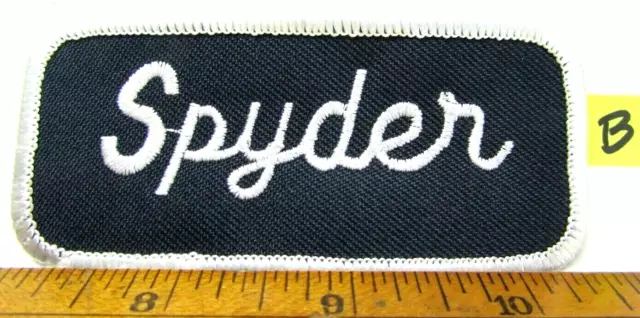 Spyder Name Jacket Patch Personalized Employee Work Shop Uniform Embroidered B