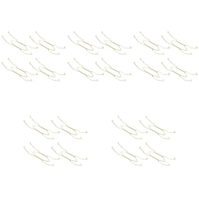 20 pz appendiabiti piastra da parete a molla in metallo con rivestimento dorato decorativo