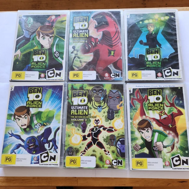 BEN 10 ALIEN Force, Ultimate Alien And Generator Rex 7x DVD Bundle