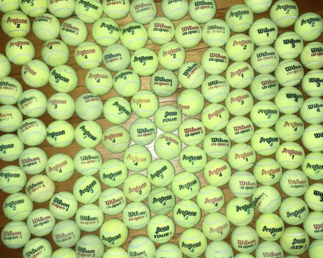 120 Tennis Balls Wilson Us Open, Babolat, Penn used indoors in good condition