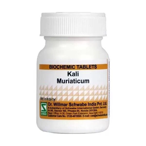 Dr Willmar Schwabe India Kali Muriaticum 6X (20g) BIOCHEMIC TABLETS