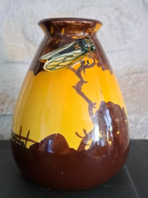 Vallauris J.massier Vase Vintage En Ceramique