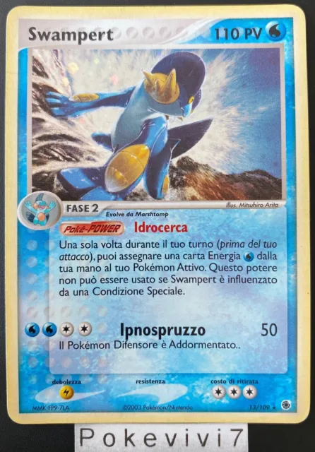 Carte Pokemon SWAMPERT 13/109 HOLO Bloc EX Italien ITA