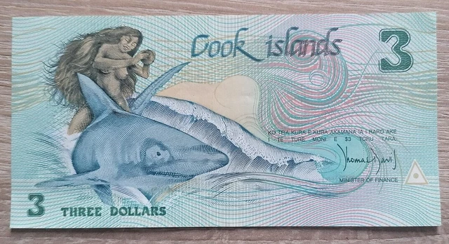 Billet de 3 Dollars ÎLES COOK 1987 SPL+