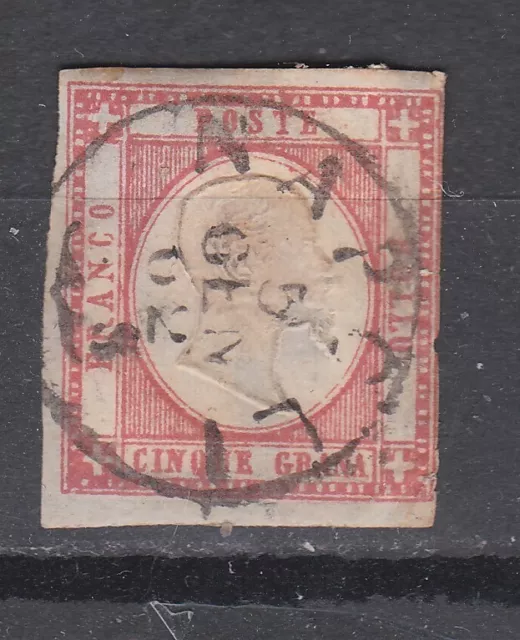 FRANCOBOLLI Antichi Stati 1861 Province Napoletane 5 gr SAS21 &