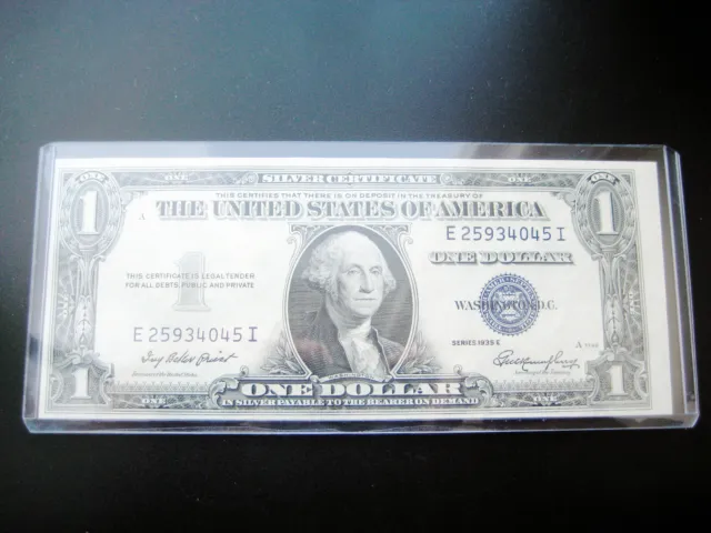 $1 1935 ((E)) Silver Certificate Choice Unc Gem Bu Note