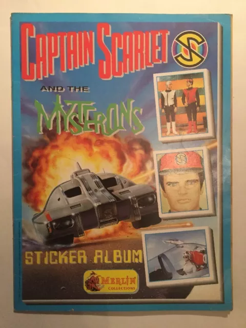 Seltenes Merlin Captain Scarlet And The Mysterons Aufkleberalbum