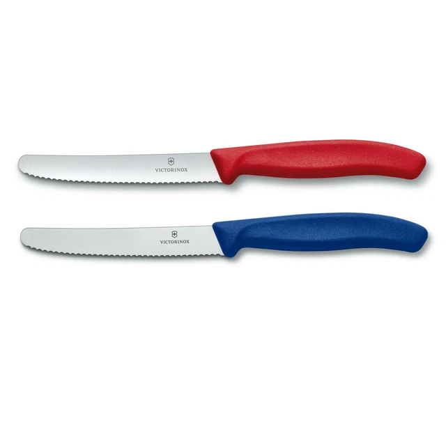 VICTORINOX Swiss Classic Tomaten- und Tafelmesser 6.7831/2 Gemüsemesser rot blau