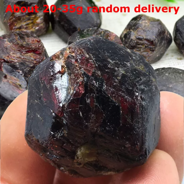 Natural Quartz Crystal Raw Rough Red Garnet Gemstone Stone Specimens Reiki  Rock