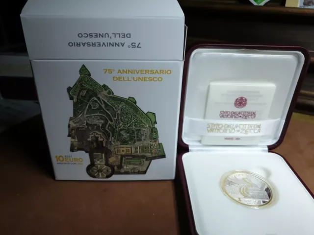 Moneta In Argento Con Rilievi In Oro 2021 Vaticano