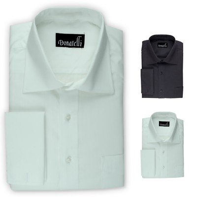 Donatelli French Cuff Dress Shirt | Classic Fit Spread Collar Poplin