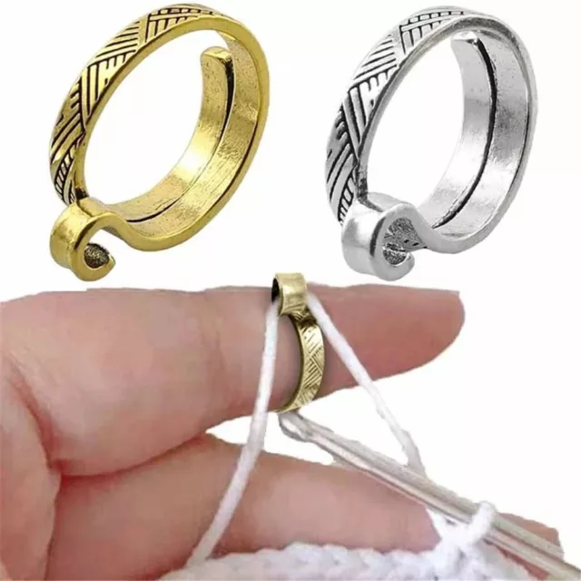 Tension Ring Crochet Knitting Ring for Finger Crochet Loop Knitting  Accessories