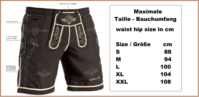 Lustige Badehose Lederhosenoptik - Trachtenhose Für Herren S-3XL