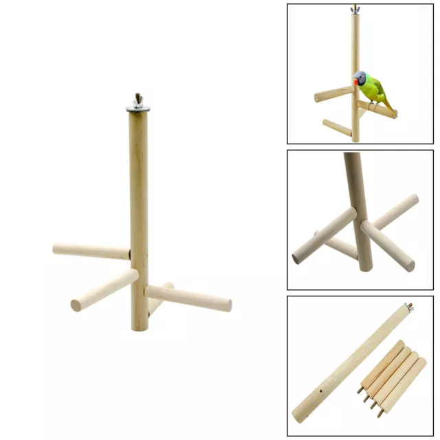 1 Stück Holz Papagei Vogelständer Baum Zweig Hängende Spielzeug Käfig Sitzstange