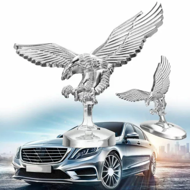 Car Front Emblem Eagle Bird Wing Decal Auto Hood Ornament Sticker Styling Decor