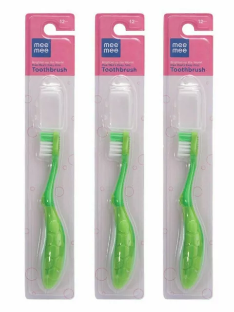 Mee Mee Baby Toothbrush Easy Grip Green Pack Of 3