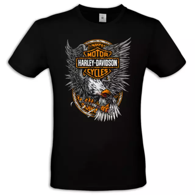 Maglietta uomo Harley Davidson Eagle idea regalo t shirt moto biker