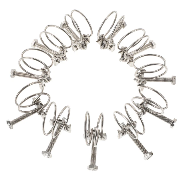 10Pcs Acier inoxydable Tuyau Clips Tuyau Tube
