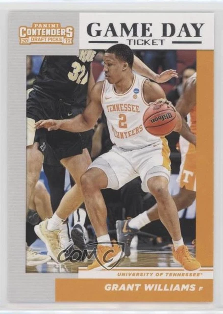 2019 Panini Contenders Draft Picks Game Day Tickets Grant Williams #25 Rookie RC