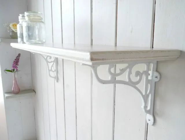 Vintage Style Shelf Solid Pine Country Home Single - Shabby Chic ( French Style)