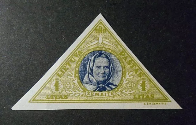 LITUANIA, LITHUANIA,LIETUVA ,1934 "Pro Opere gioventù  1 Litas oliva NON  D. MH*