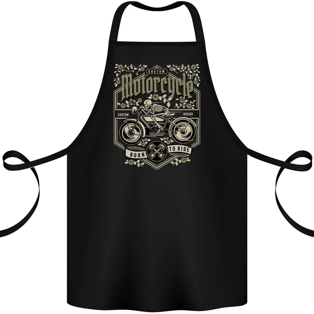 Custom Motorcycle Biker Motorbike Cotton Apron 100% Organic