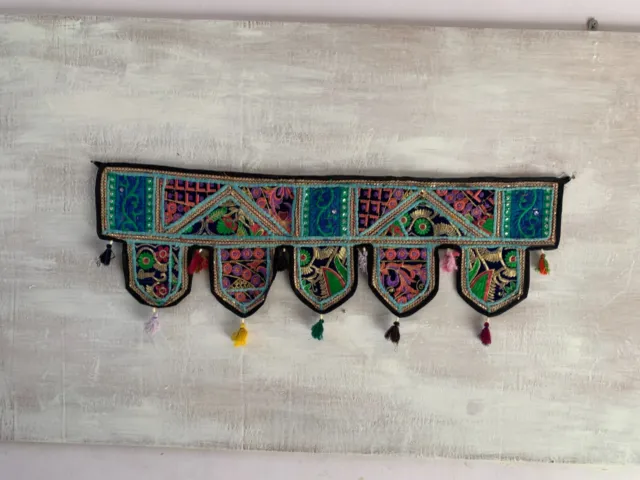 Patchwork Bordado Toran Colgante de Pared Cenefa Diwali Festival Decorativa