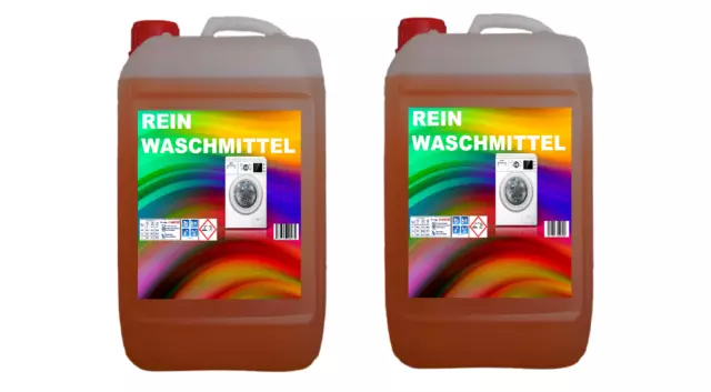 REIN WASCHMITTEL 2x10L WASCHGEL FLÜSSIGWASCHMITTEL ROT SONDERPREIS X-MAS