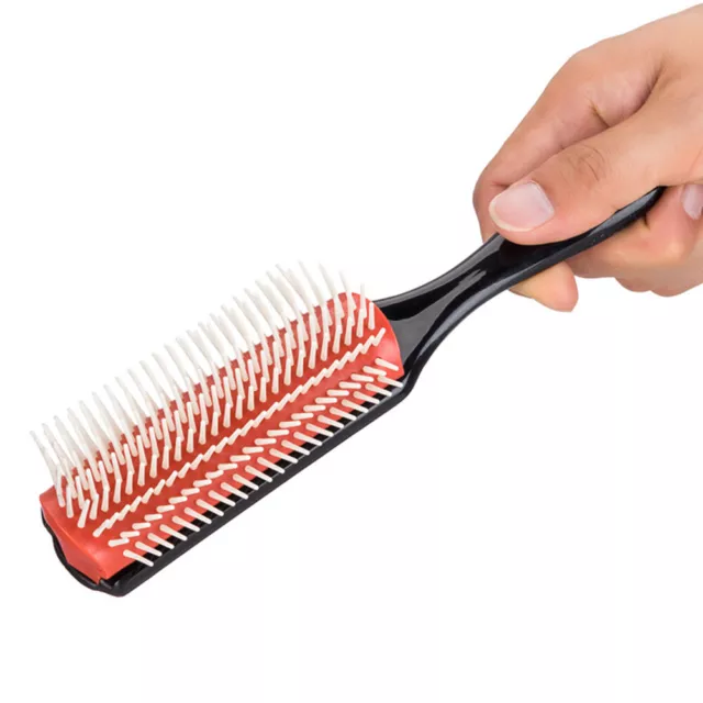 Nylon Bristles Rows Hair Comb Massager Styling Brush Professional