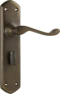 privacy set antique brass windsor lever door handle/backplates,200 x 45 mm 0858P