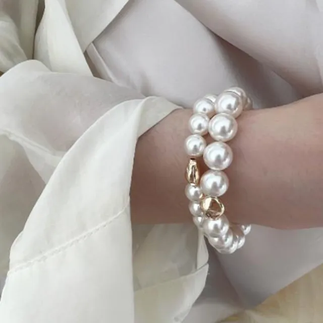 50 pièces perles de bijoux ABS perforées imitation perle à faire soi-même br