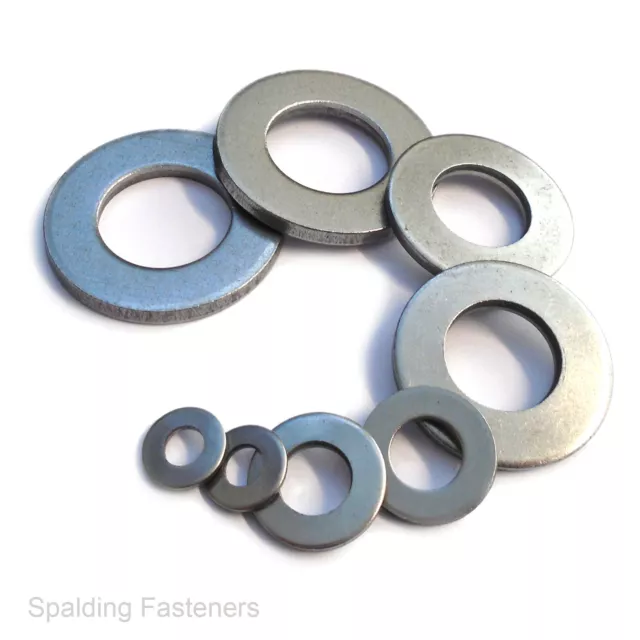 Metric Form A Self Colour Steel None Plated Thick Flat washers M3 To M20