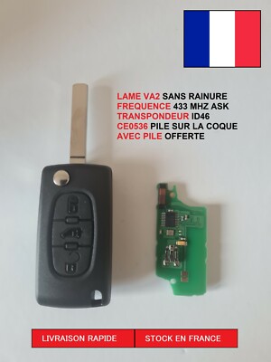 Clé Vierge CE0523 ASK et CE0536 ASK compatible C4 Picasso 2008-2012 C6 HU83 