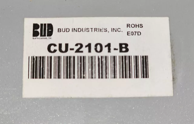 Bud Industries CU-2101-B Aluminum Box Enclosure, 3.25 x 2.12 x 1.62, New