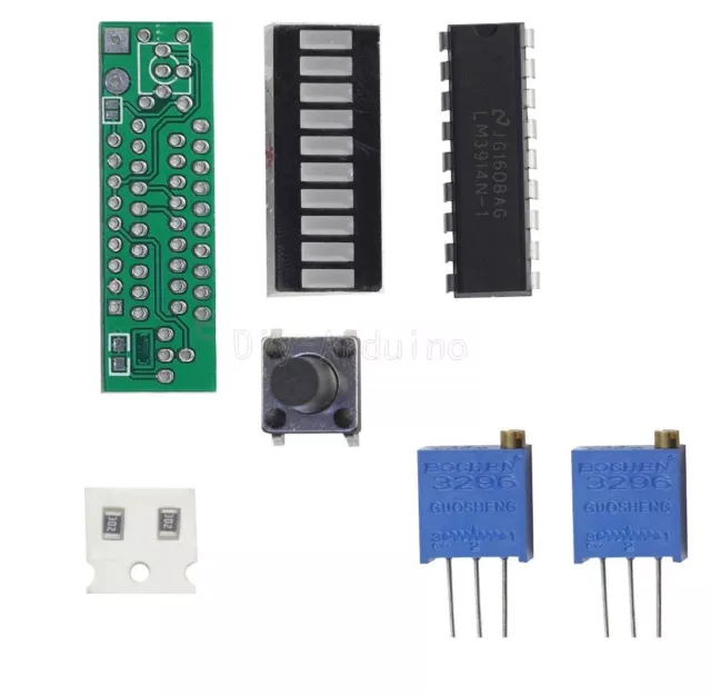 LM3914 Battery Capacity Power Level for Li-ion Battery 3.7V Blue LED Indicator