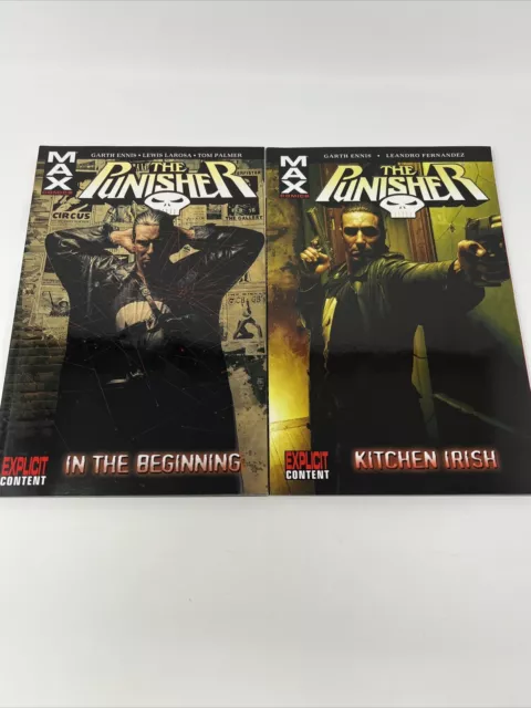 The Punisher - In The Beginning & Kitchen Irish TPB Vol 1 &2 Garth Ennis Max