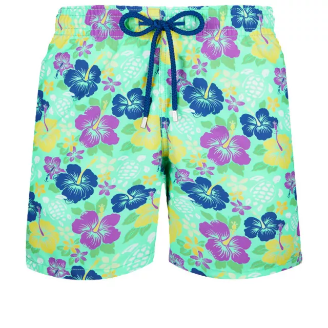 Vilebrequin Moorea Swim Short Tropical Turtles Cardamome